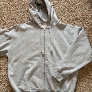 Gray Zip-Up Hoodie